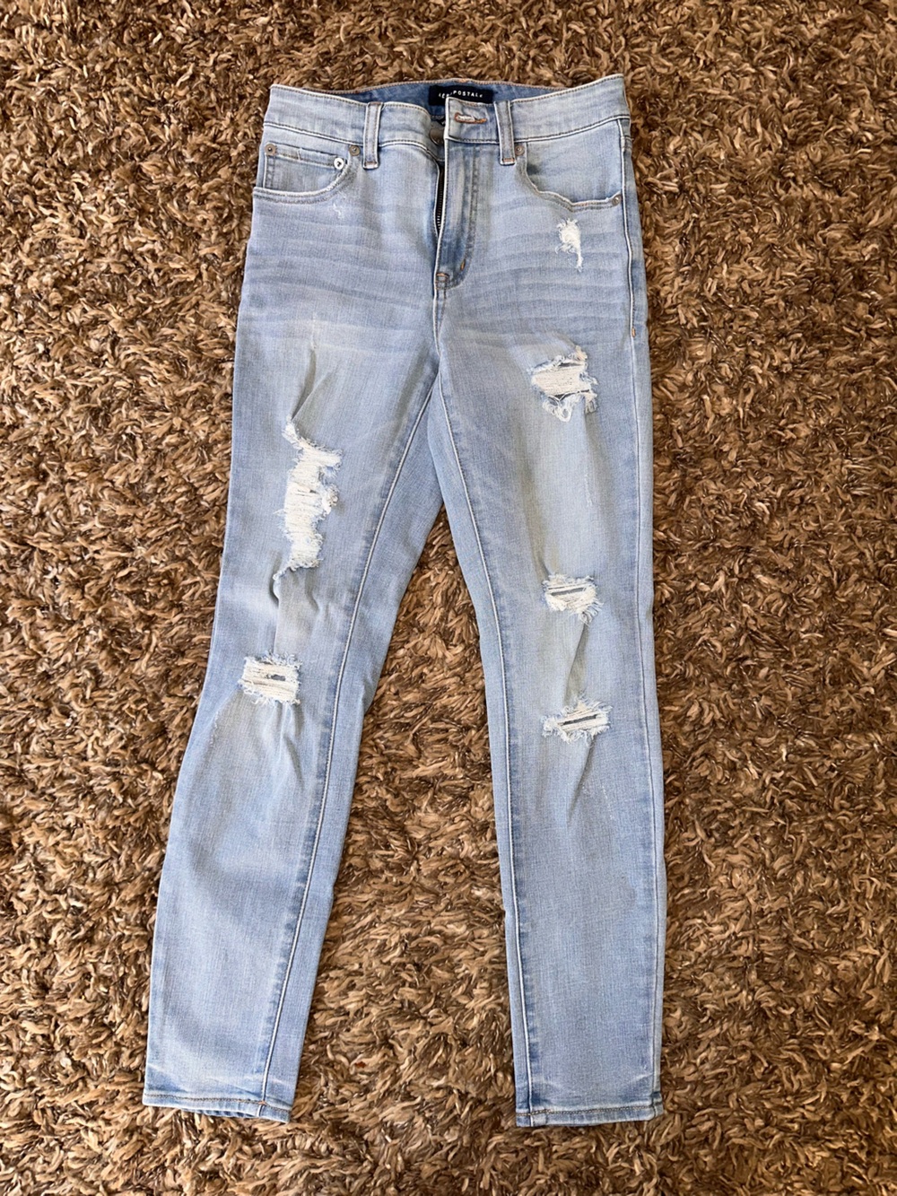 Aeropostale Light Blue Ripped Skinny Jeans